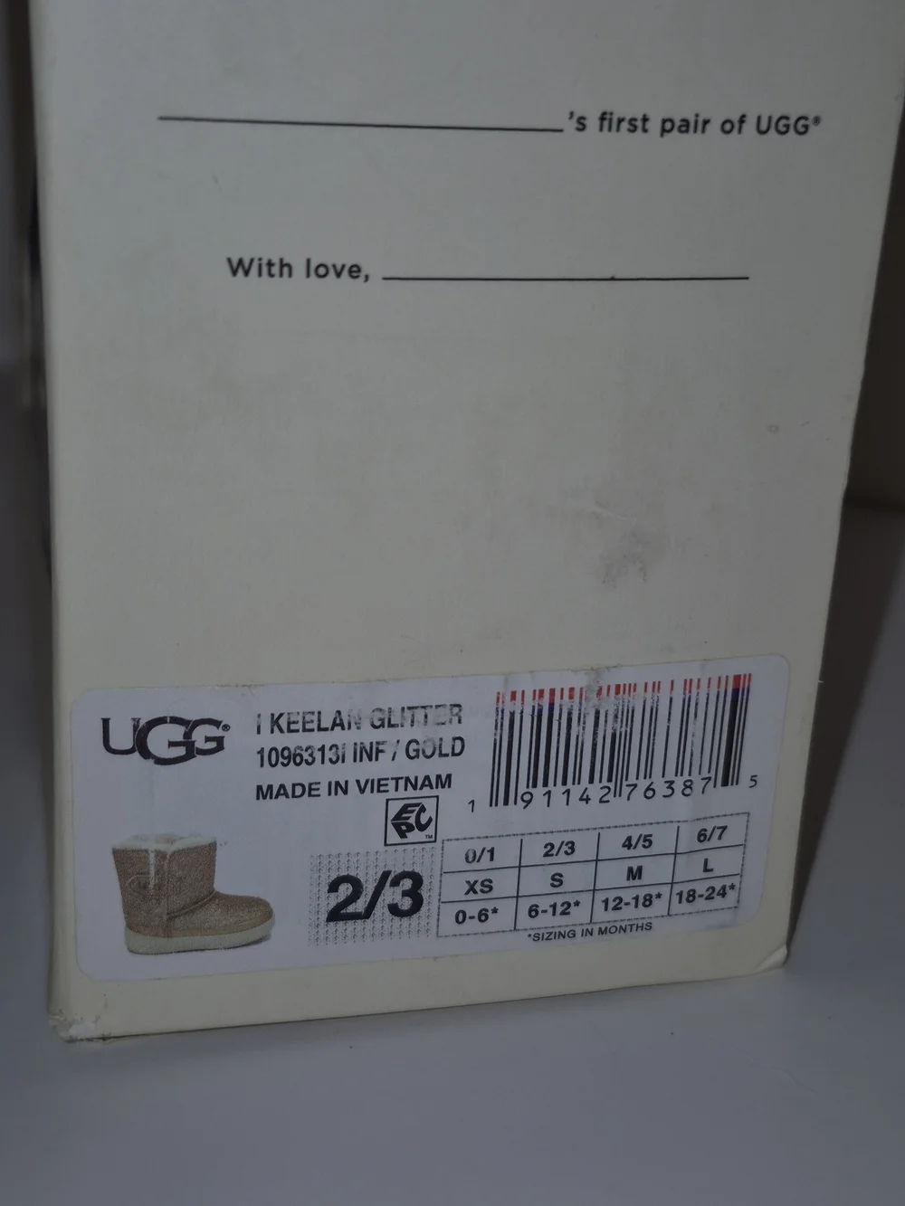 UGG Kids Glittery Gold Shearling Boots